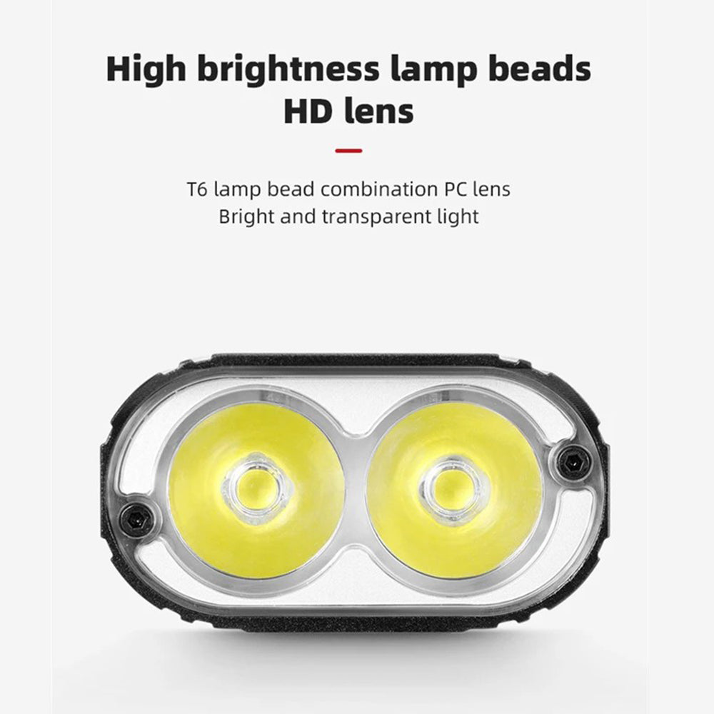 BENGGUO BG-1912 1600LM Bright Aluminum Alloy Bicycle Headlight Power Digital Display Cycling Front Light BENGGUO BG-1912 1600LM Bright Aluminum Alloy Bicycle Headlight Power Digital Display Cycling Front Light